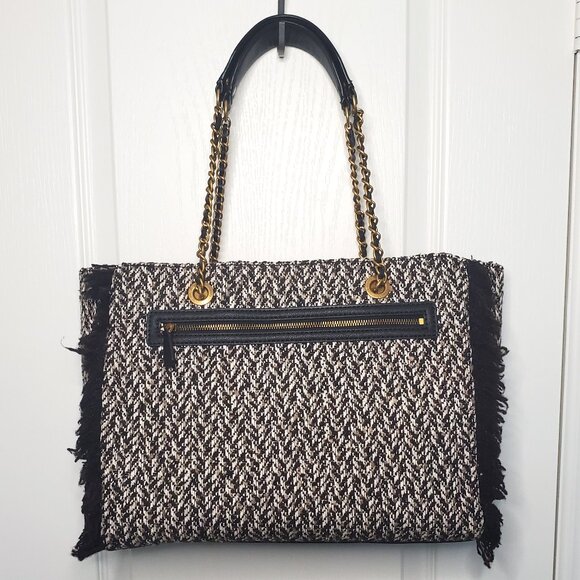 Guess Cessily Tweed Tote in Brown - Picture 2 of 7